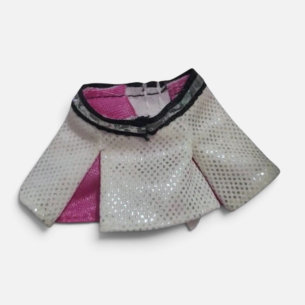 Barbie Pom Pom Divas Fly Girls Glittery Sparkly Silver & Pink Skirt by Mattel